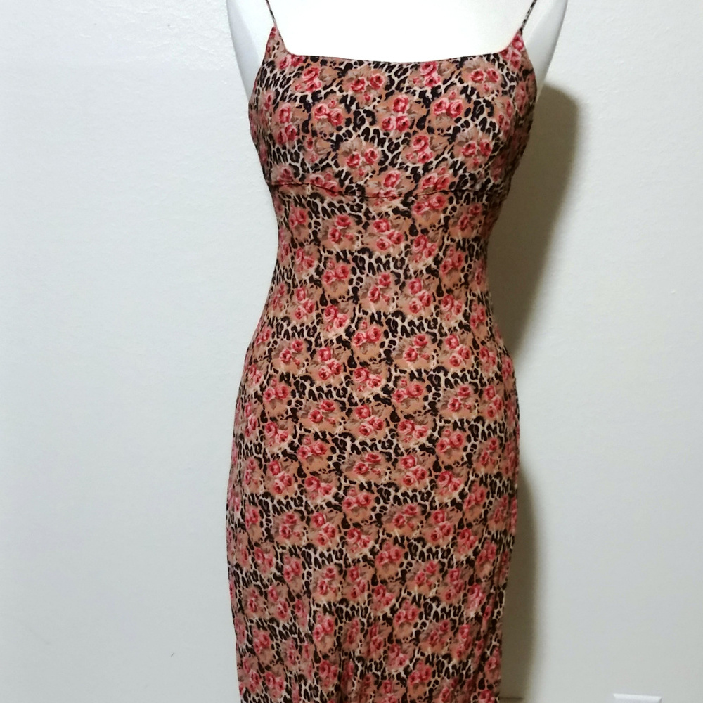 Sexy Leopard n Floral Lace-Up Dress